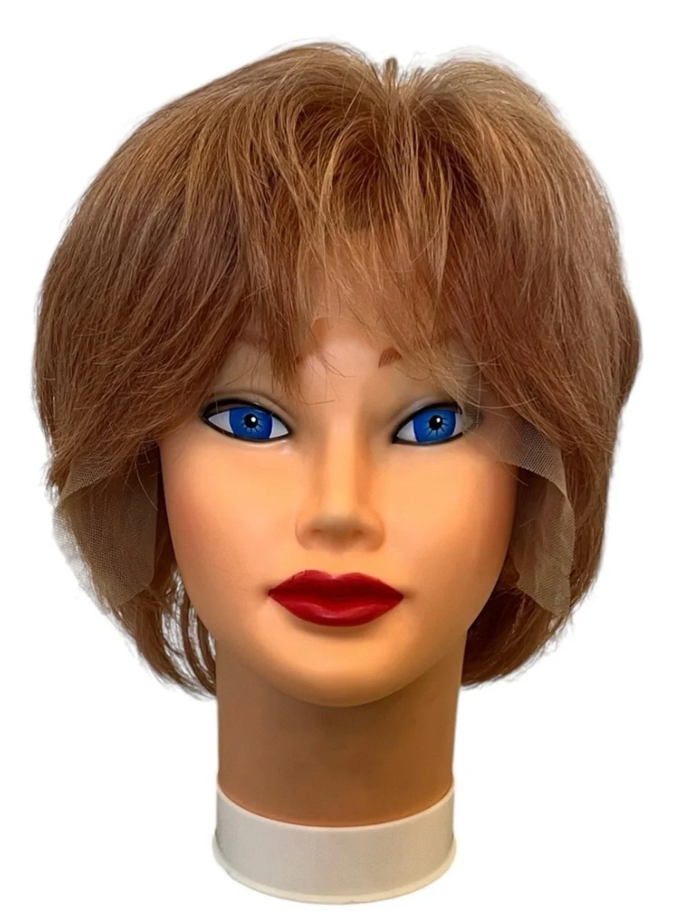 HD Lace Front Honey Blonde Human Hair Wig Short Layered Wig